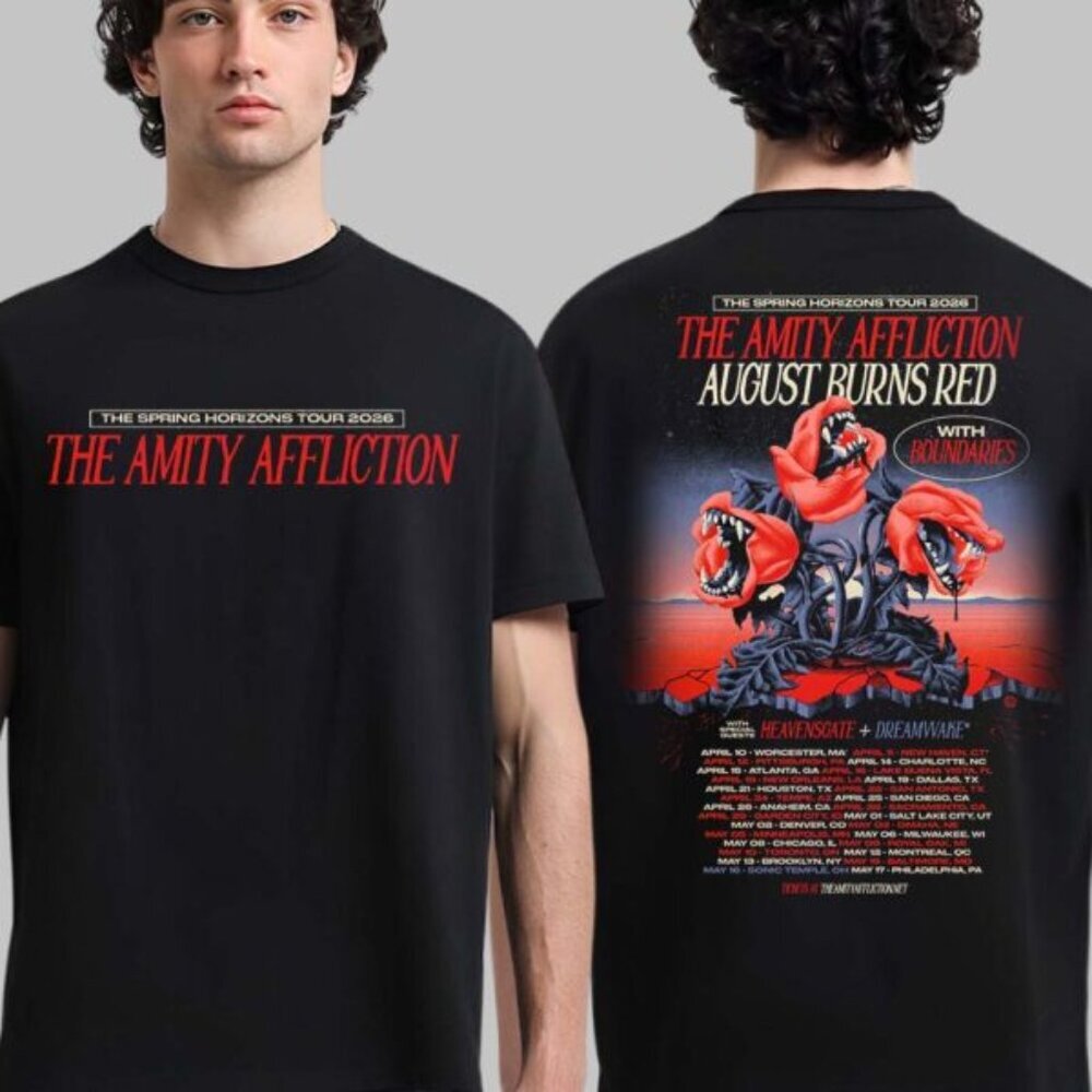The Amity Affliction The Spring Horizons Tour 2026 Schedule Dates Unisex T Shirt